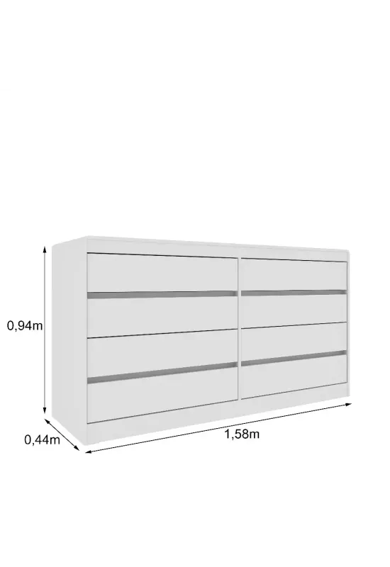 COMODA 8 GAVETAS ESPANHA EM MDF  - TCIL
