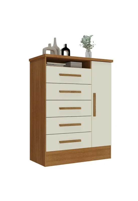 COMODA AURORA 5GAV  C SAPATEIRA   - CO1540 - RODIAL (CINAMOMO/OFF)