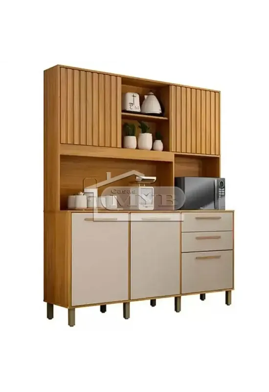 ARMARIO DE COZINHA DIAMANTE  5 PORTAS 2 GAVETAS  VALDEMOVEIS