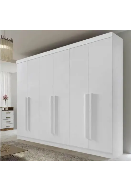 ROUPEIRO  DA VINCI 6 PORTAS - MDF (BRANCO)