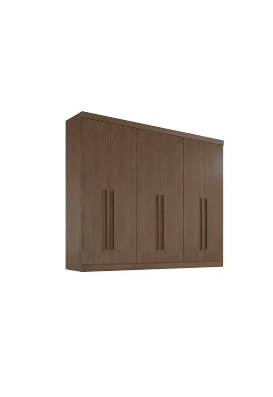 ROUPEIRO  DA VINCI 6 PORTAS - MDF (CASTANHO)