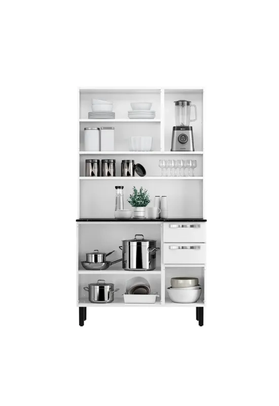KIT PRATIKA 1,05 6PTS I3V G2 C/ VIDRO (BRANCO/PRETO)