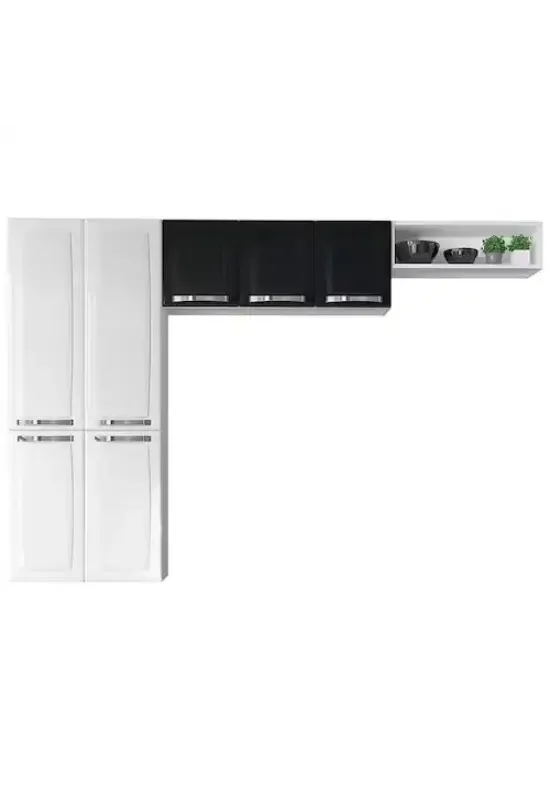 COZINHA ROSE 3 PCS BRANCO/PRETO