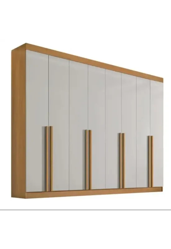 ROUPEIRO DAYMOND  8 PORTAS 8GAV - MDF - LISO (CINAMOMO/OFF)