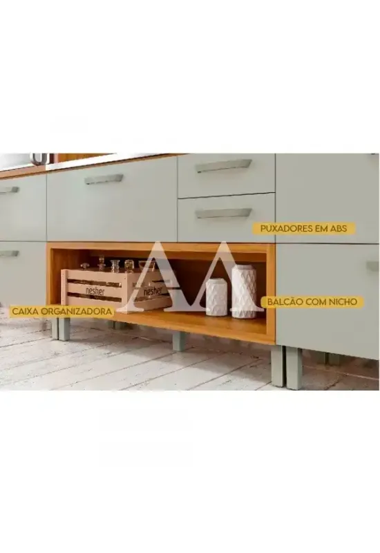 KIT DE COZINHA LIA - SALLETO (CINAMOMO/OFF)