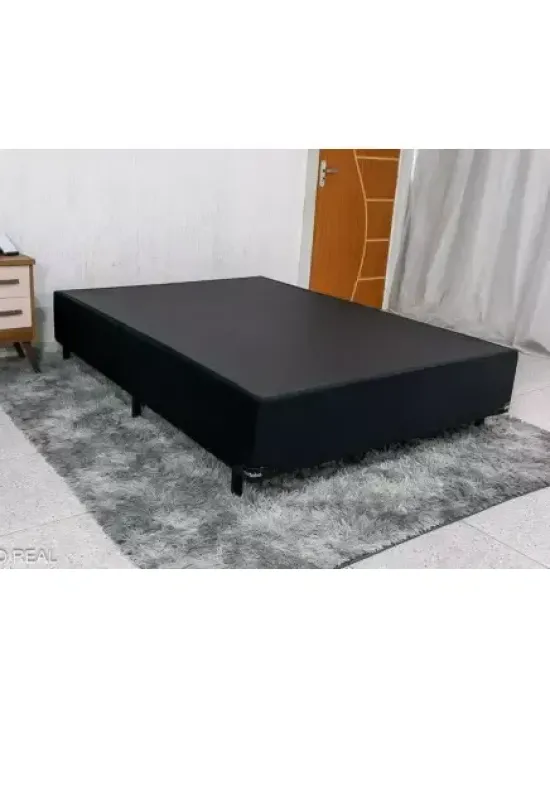 BASE CASAL SUED - 138X188X35 - BIOFLEX (12122 PRETO VELUDO)
