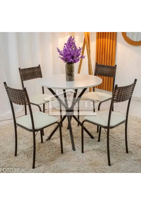 MESA ATLANTA  CAD MARROM C. TEMPEST REDONDO OFF