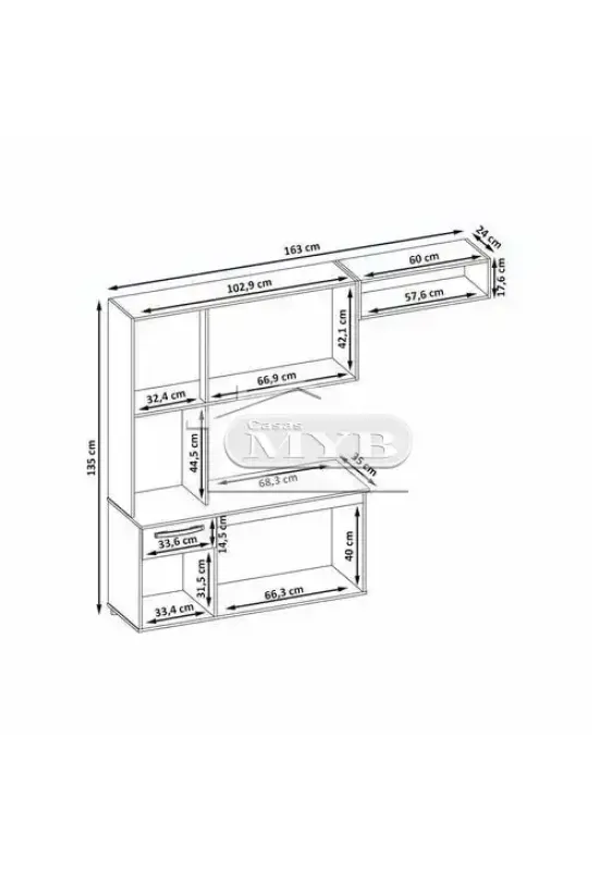 ARMARIO DE COZINHA CAROL - ARAMOVEIS (ATACAMA/BRANCO)