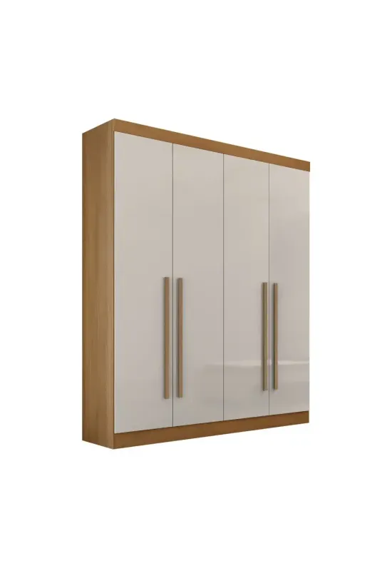 ROUPEIRO  DA VINCI 4 PORTAS 100% MDF (CINAMOMO/OFF)