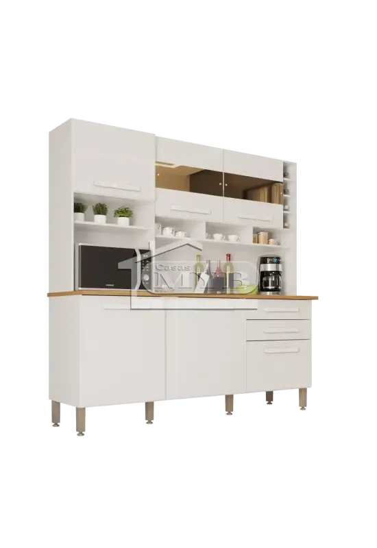 KIT COZINHA ALEXIA C ESPELHO IMOP (BRANCO)