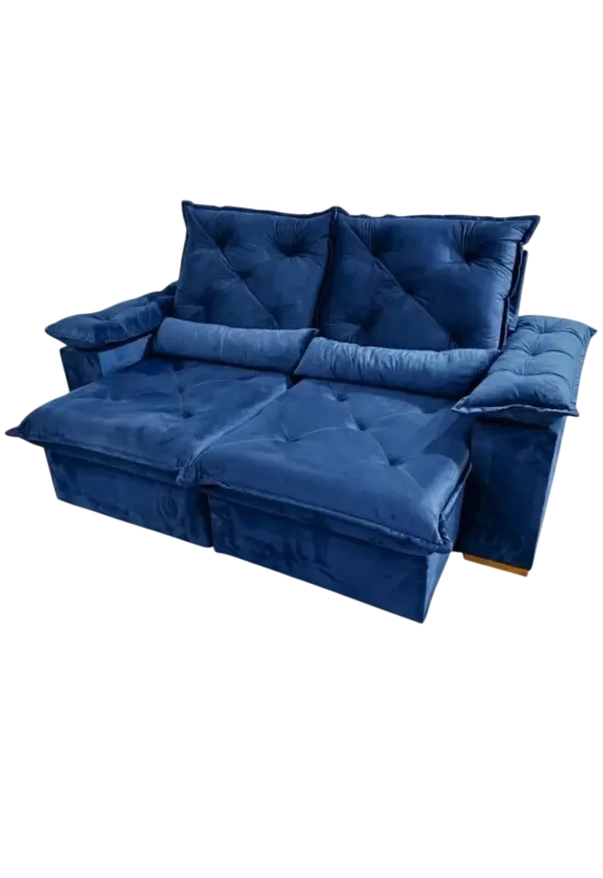 SOFA RETRATIL PORTO MADERO 2,00M (AZUL)