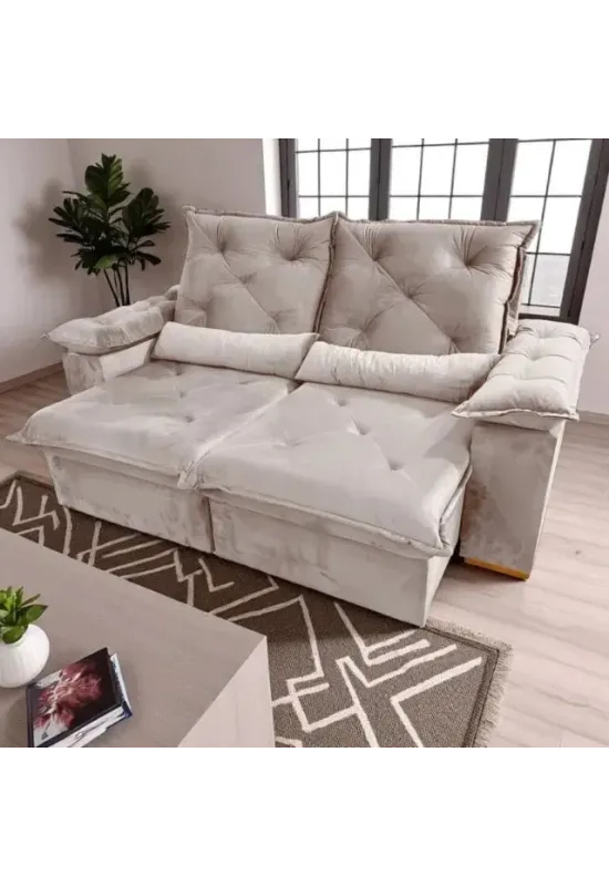 SOFA RETRATIL PORTO MADERO 2,00M (BEGE)