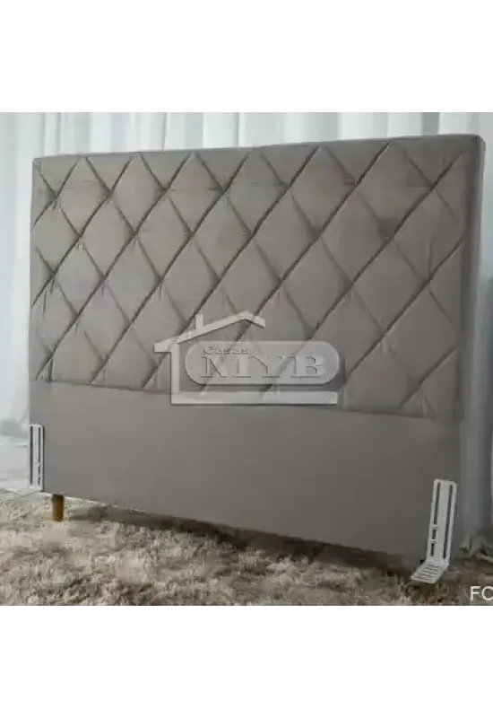 CABECEIRA PARIS 1,38 VELUDO CRONOS (CINZA)