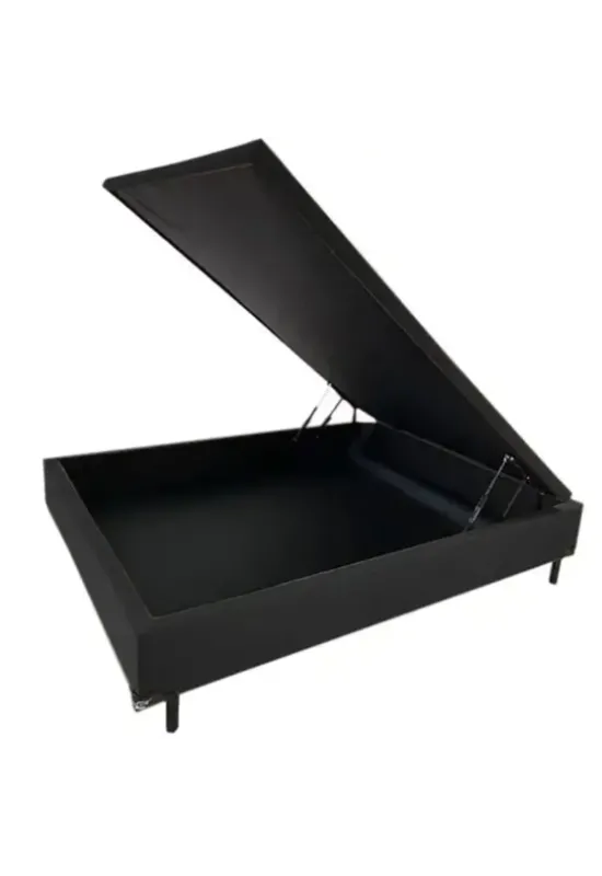 BASE BAU CARIOCA CASAL SUED - 138X188X38 - BIO (12122 PRETO VELUDO)