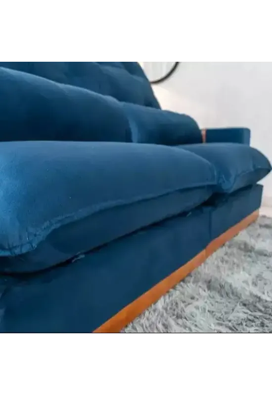 SOFA RETRATIL MONACO 2,10 - UNIAO ESTOFADOS (AZUL)